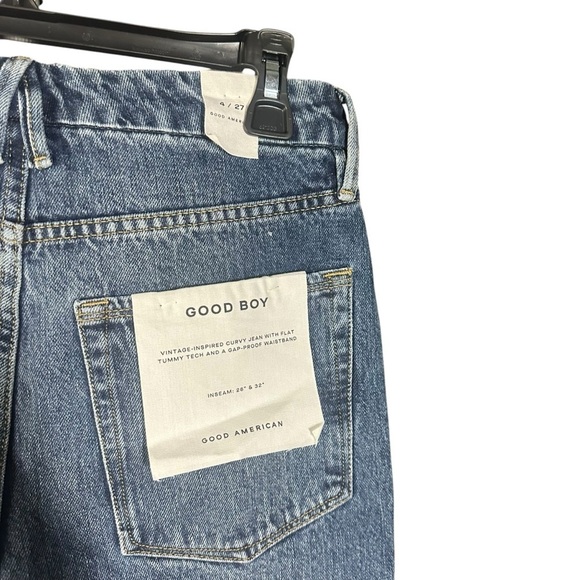 NWT Good American Good Boy Jean Side Fray 4 / 27 - Picture 9 of 10